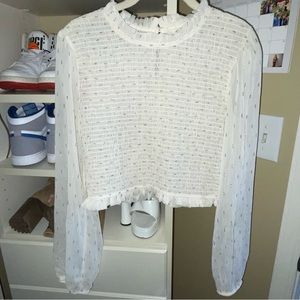 Smocked Glitter Blouse